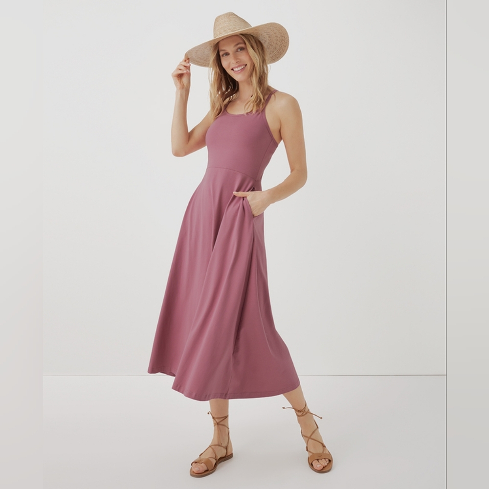 Pact Women's Mauve Midi Dress